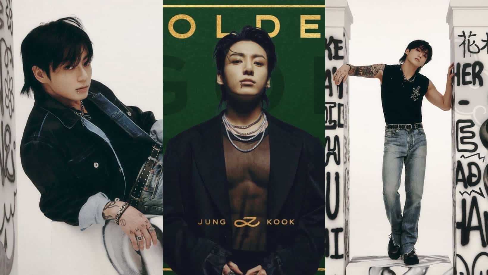 Album cover Golden with images of Jungkook